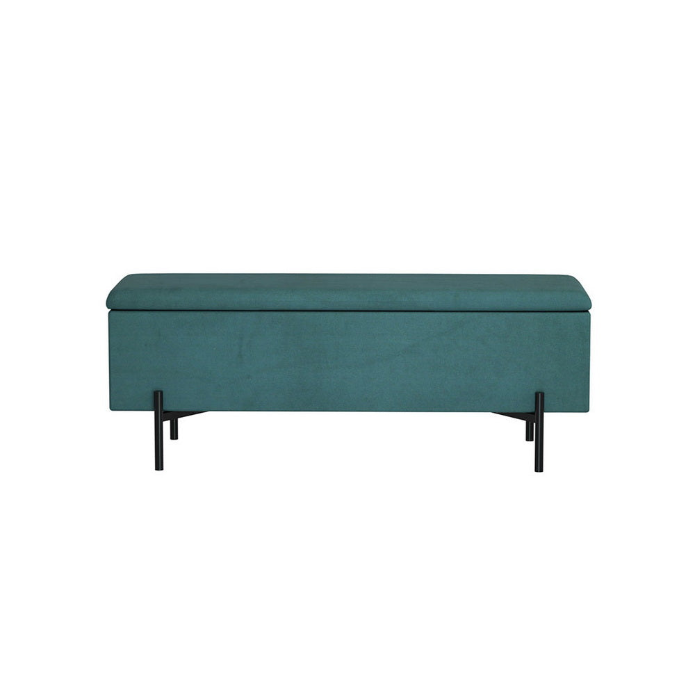 Marlook Storage Ottoman Blanket Box 140cm Velvet Green