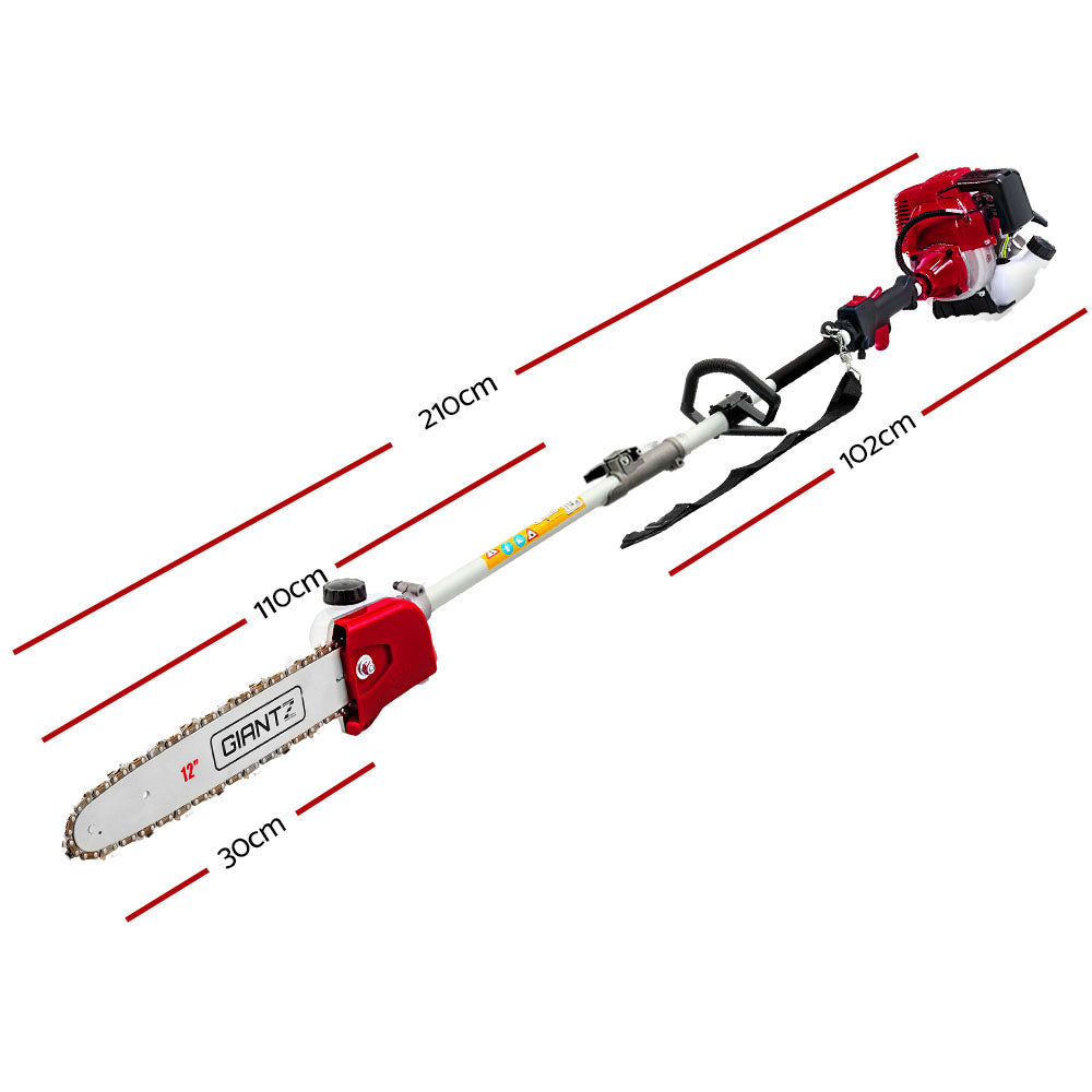 Marlook 65CC Pole Chainsaw Hedge Trimmer Brush Cutter Whipper Saw Snipper 7-in-1