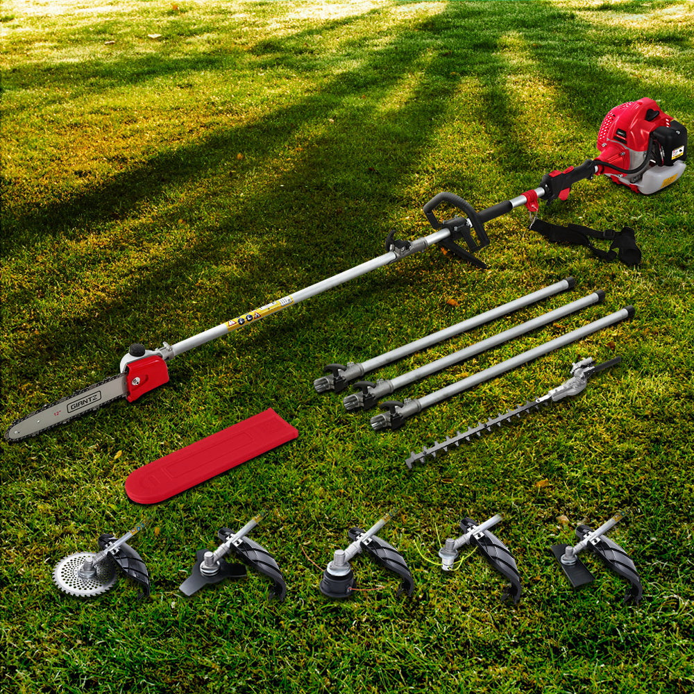 Marlook 65CC Pole Chainsaw Hedge Trimmer Brush Cutter Whipper Snipper 7-in-1 5.6m