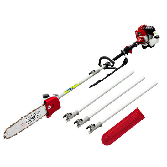 Marlook 62CC Pole Chainsaw 12in Chain Saw Petrol 4.3m Long Reach Red