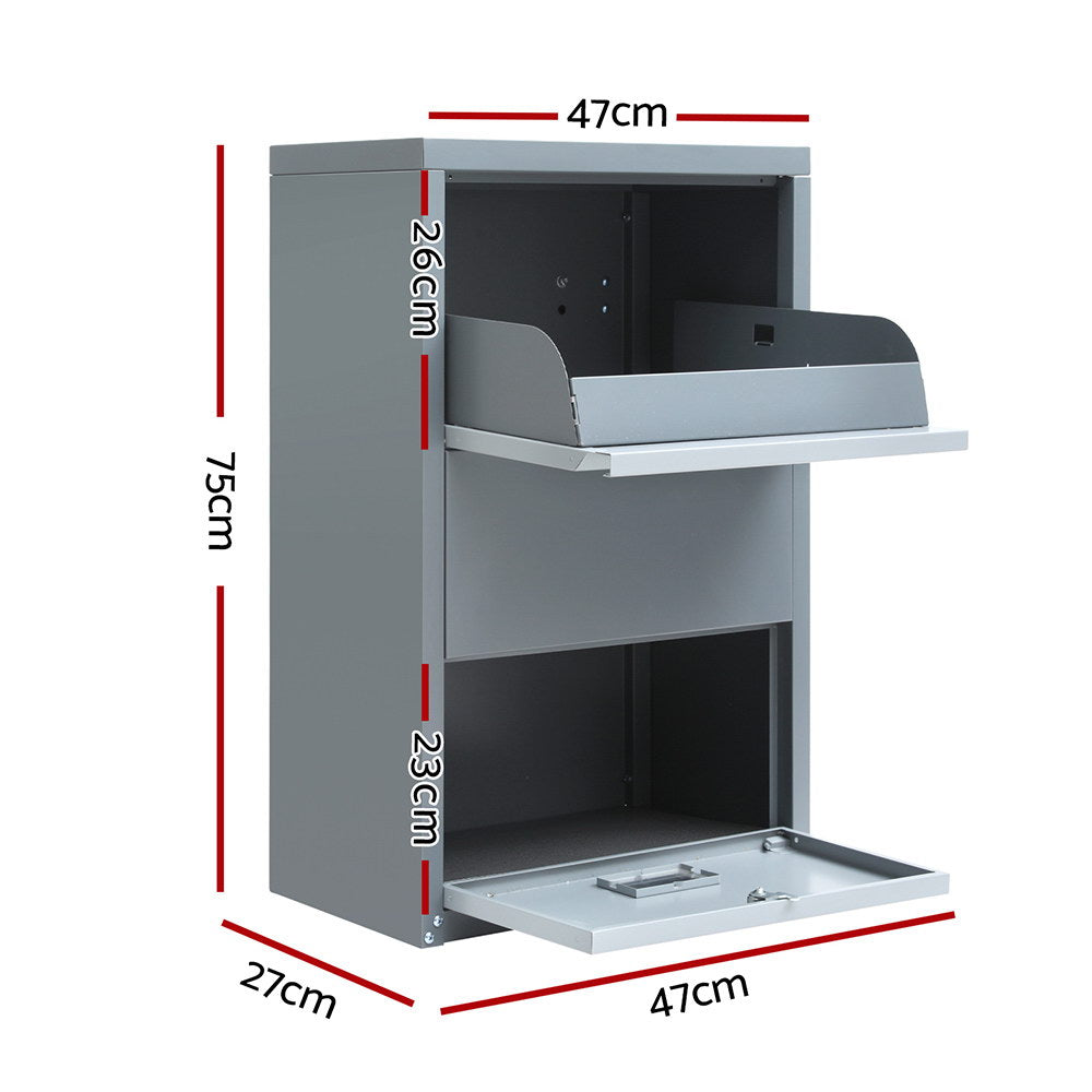 Marlook Parcel Letterbox Drop Box Package Grey