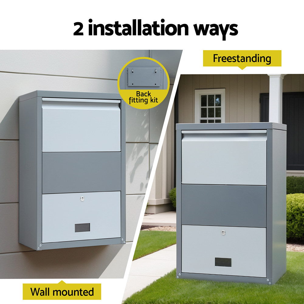 Marlook Parcel Letterbox Drop Box Package Grey