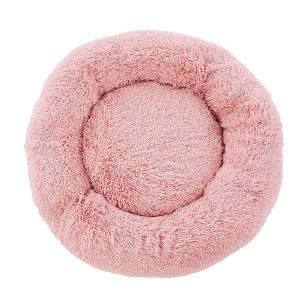 Marlook Pet Bed Dog Cat 90cm Large Calming Soft Plush Pink