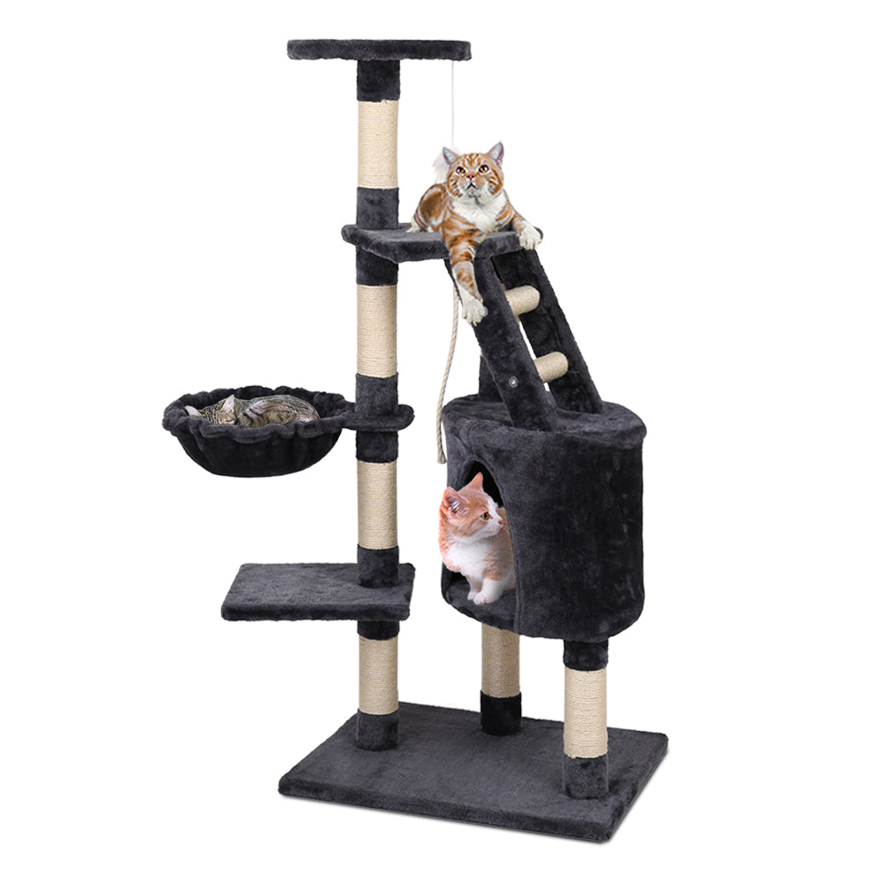 Marlook Cat Tree 120cm Tower Scratching Post Scratcher Wood Condo House Bed Toys