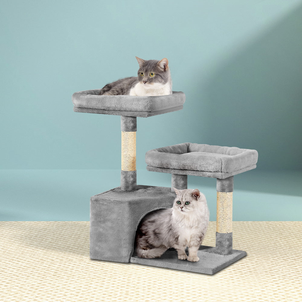Marlook Cat Tree 69cm Scratching Post Tower Scratcher Wood Condo House Bed Trees