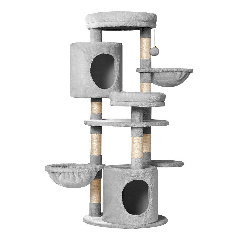Marlook Cat Tree 123cm Tower Scratching Post Scratcher Wood Condo House Bed Toys