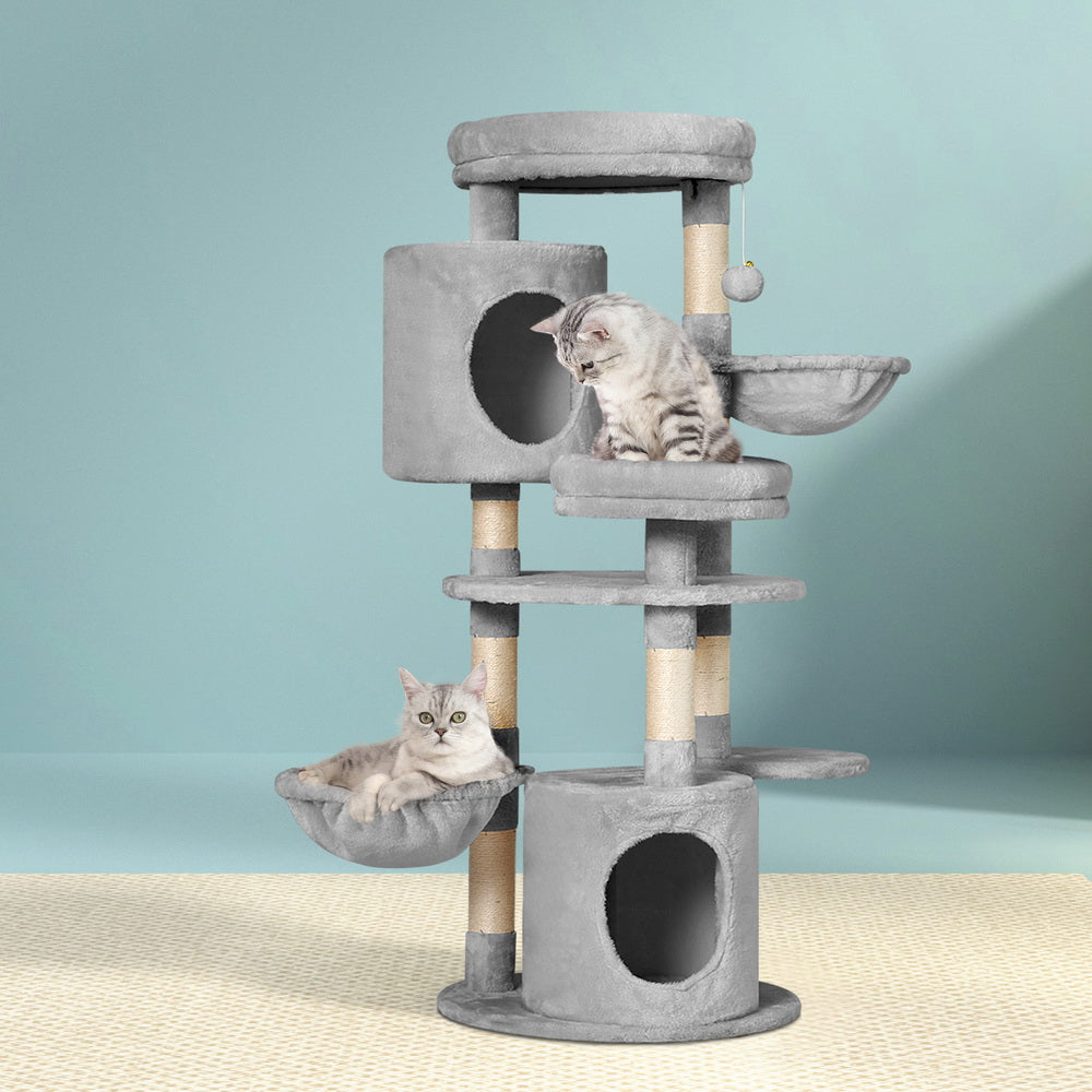 Marlook Cat Tree 123cm Tower Scratching Post Scratcher Wood Condo House Bed Toys