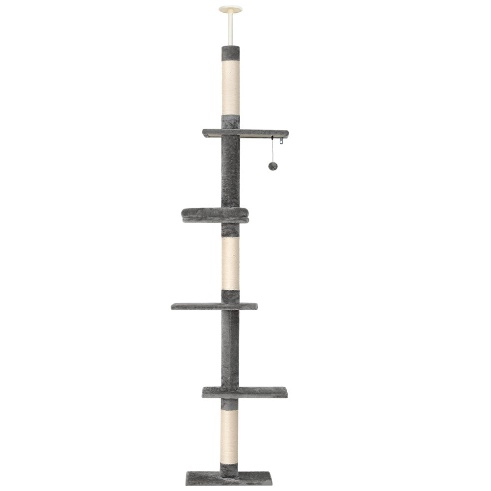 Marlook Cat Tree 290cm Tower Scratching Post Scratcher Floor to Ceiling Cats Bed