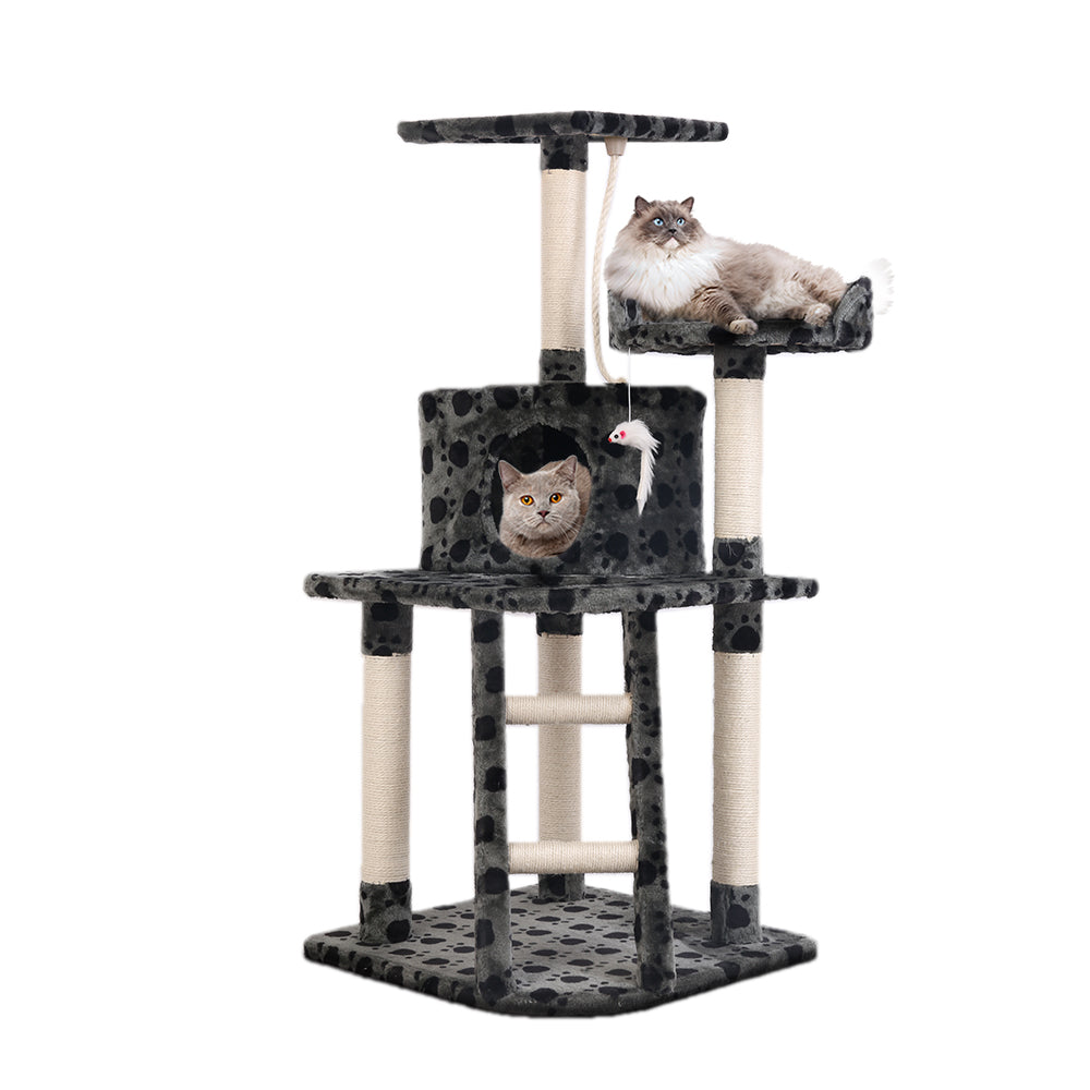 Marlook Cat Tree 120cm Tower Scratching Post Scratcher Trees Bed Wood Condo Toys Bed