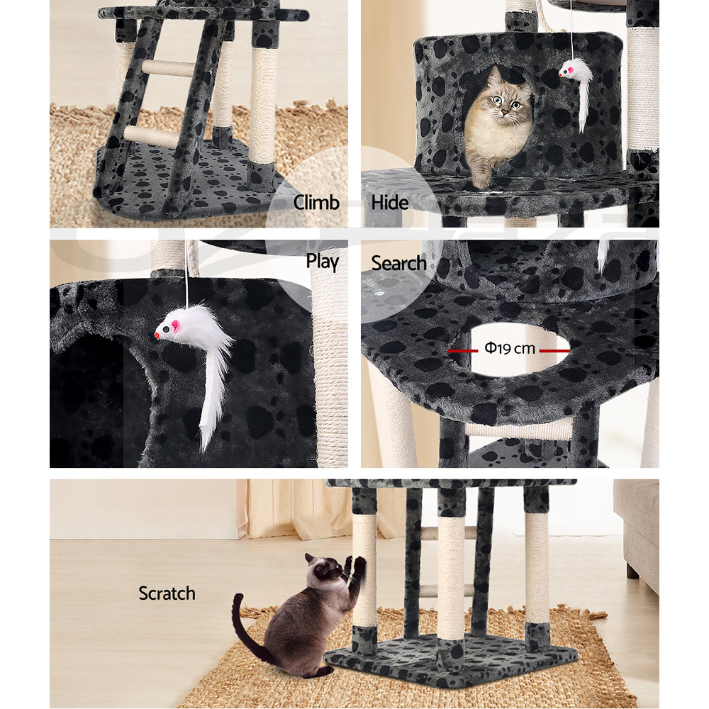 Marlook Cat Tree 120cm Tower Scratching Post Scratcher Trees Bed Wood Condo Toys Bed