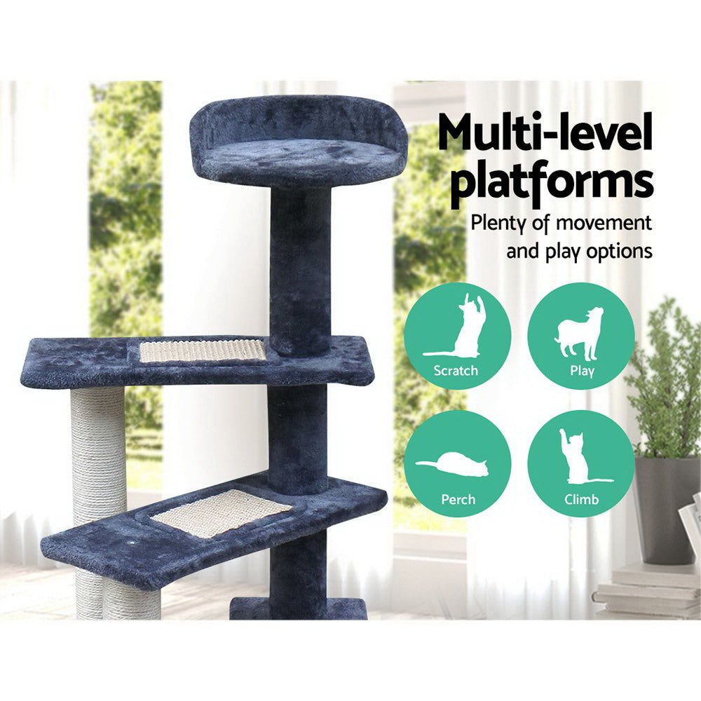 Marlook Cat Tree 100cm Scratching Post Scratcher Tower Wood Condo House Trees Bed