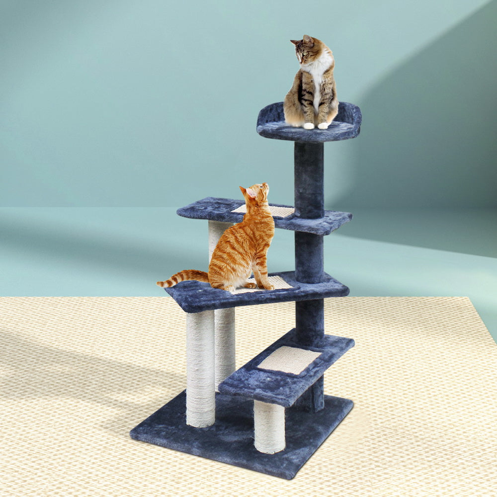 Marlook Cat Tree 100cm Scratching Post Scratcher Tower Wood Condo House Trees Bed