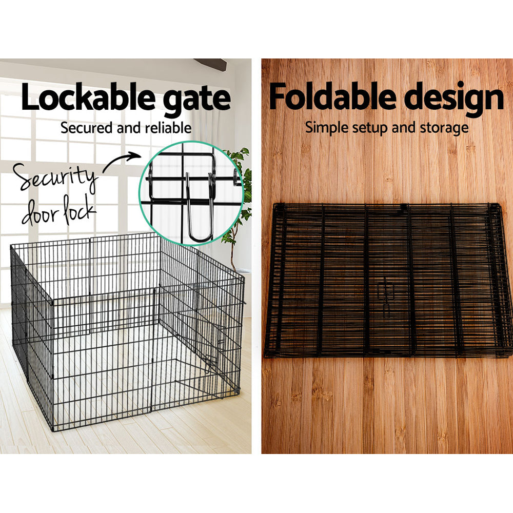 Marlook 30" 8 Panel Dog Playpen Pet Fence Exercise Cage Enclosure Play Pen