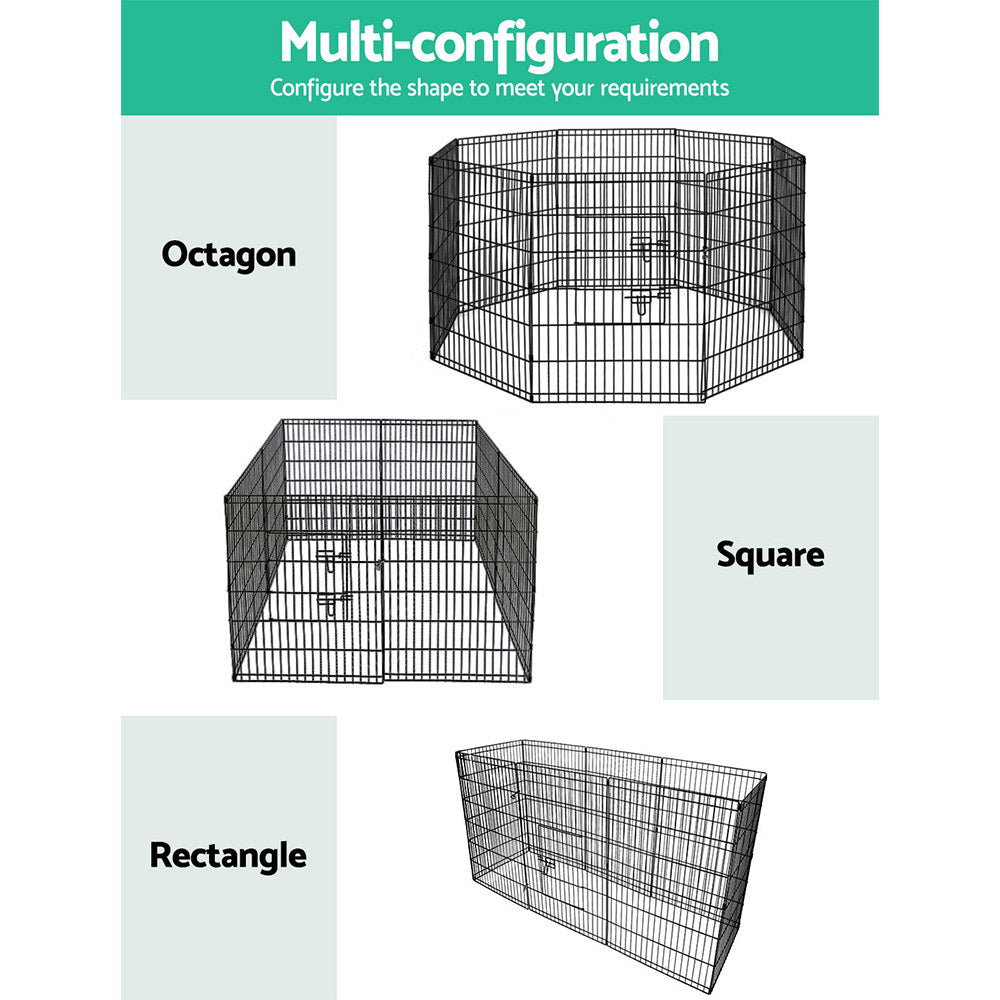 Marlook 36" 8 Panel Dog Playpen Pet Fence Exercise Cage Enclosure Play Pen