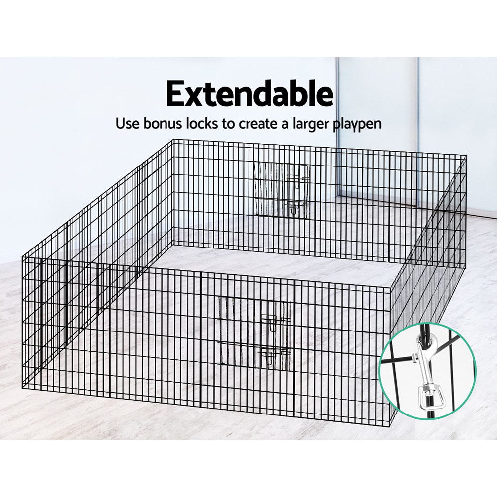 Marlook 36" 8 Panel Dog Playpen Pet Fence Exercise Cage Enclosure Play Pen
