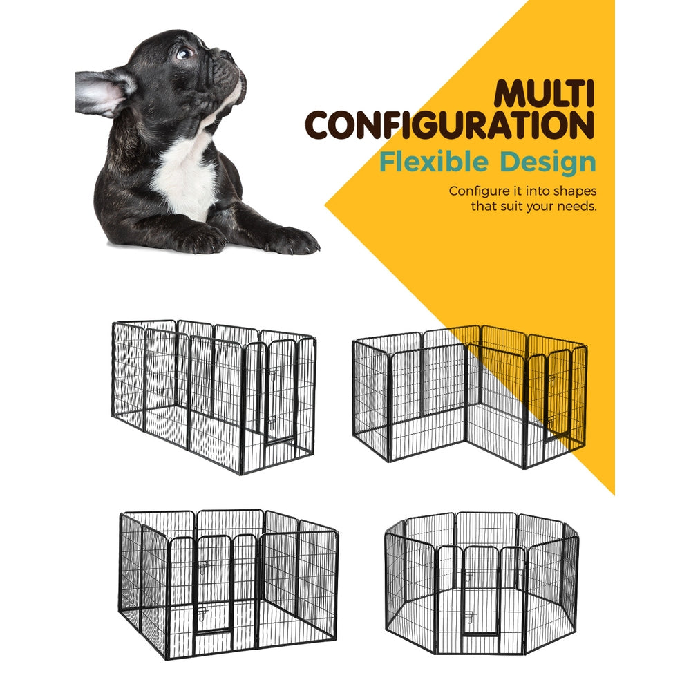 Marlook 40" 8 Panel Dog Playpen Pet Exercise Cage Enclosure Fence Play Pen