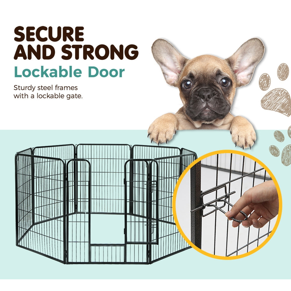 Marlook 40" 8 Panel Dog Playpen Pet Exercise Cage Enclosure Fence Play Pen