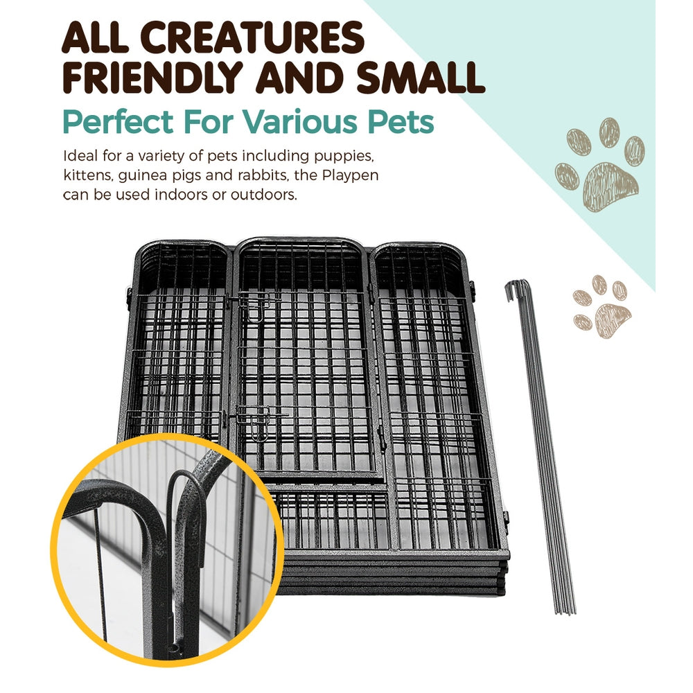 Marlook 40" 8 Panel Dog Playpen Pet Exercise Cage Enclosure Fence Play Pen
