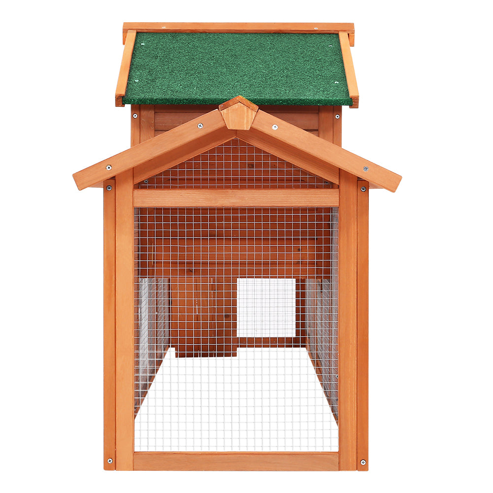Marlook Chicken Coop Rabbit Hutch 220cm x 44cm x 84cm Large Run Wooden Outdoor Bunny Cage House