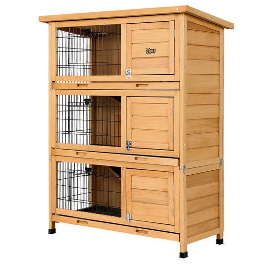 Marlook Rabbit Hutch 91.5cm x 46cm x 116.5cm Chicken Coop Large House Cage Run Wooden Bunny Outdoor