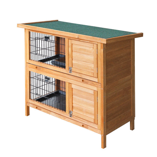 Marlook Rabbit Hutch 91.5cm x 45cm x 82cm Chicken Coop Large Wooden House Run Cage Pet Bunny