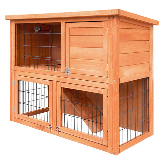Marlook Chicken Coop 88cm x 40cm x 76cm Rabbit Hutch Large House Run Wooden Cage Outdoor