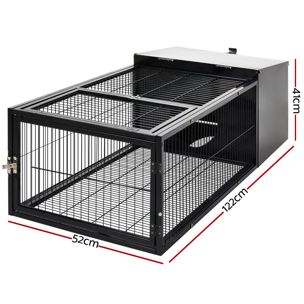 Marlook Rabbit Cage 122x52cm Hutch Enclosure Carrier Metal