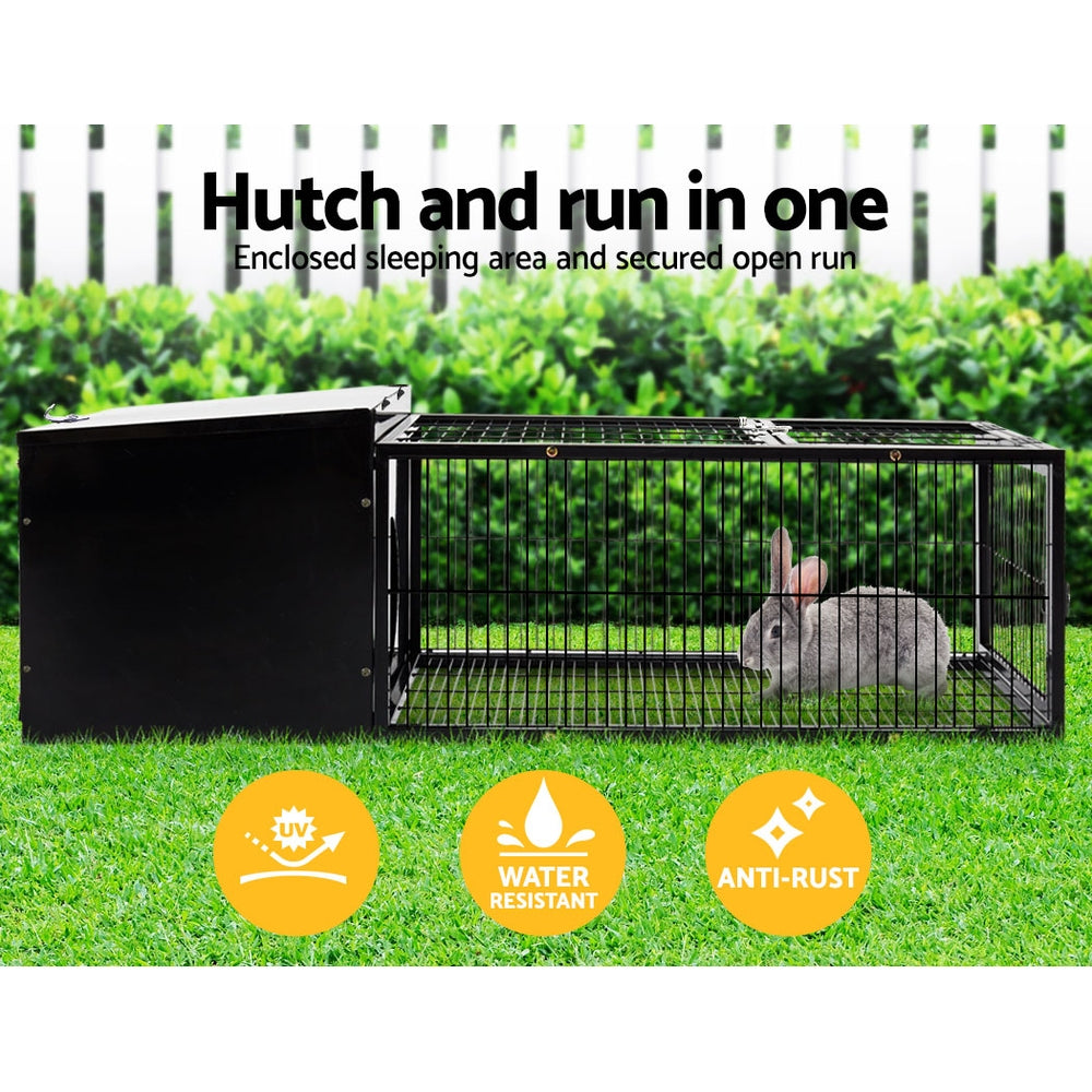 Marlook Rabbit Cage 122x52cm Hutch Enclosure Carrier Metal
