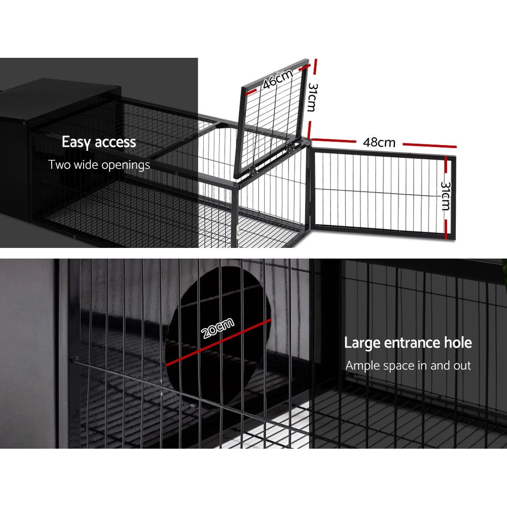 Marlook Rabbit Cage 122x52cm Hutch Enclosure Carrier Metal