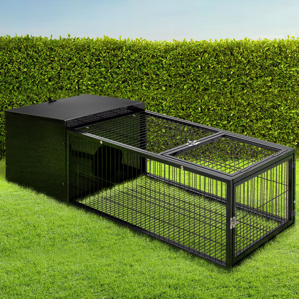 Marlook Rabbit Cage 122x52cm Hutch Enclosure Carrier Metal