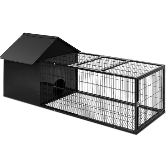 Marlook Rabbit Cage Hutch 162x60cm Enclosure Metal