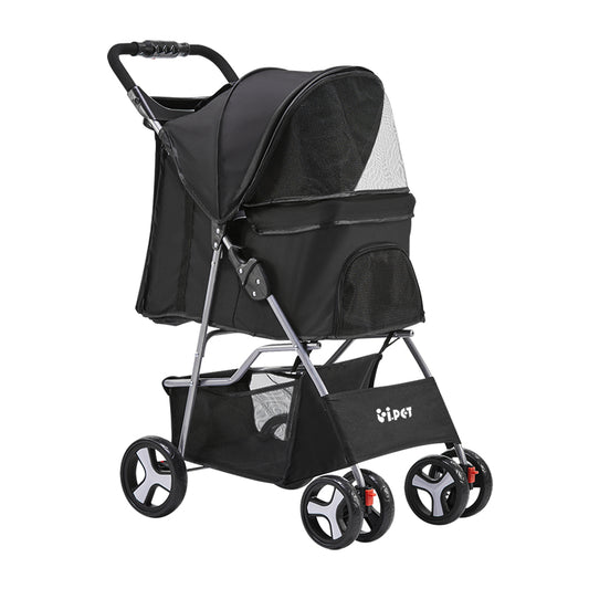 Marlook 4 Wheel Pet Stroller - Black