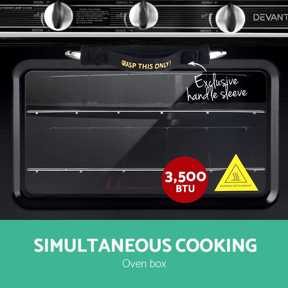 Marlook Portable Gas Oven LPG Silver
