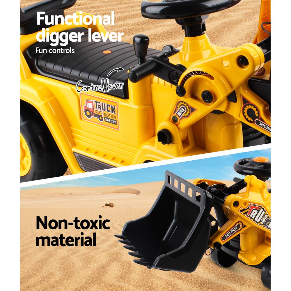 Marlook Ride On Car Toys Kids Excavator Bulldozer Sandpit Digger Car Pretend Play