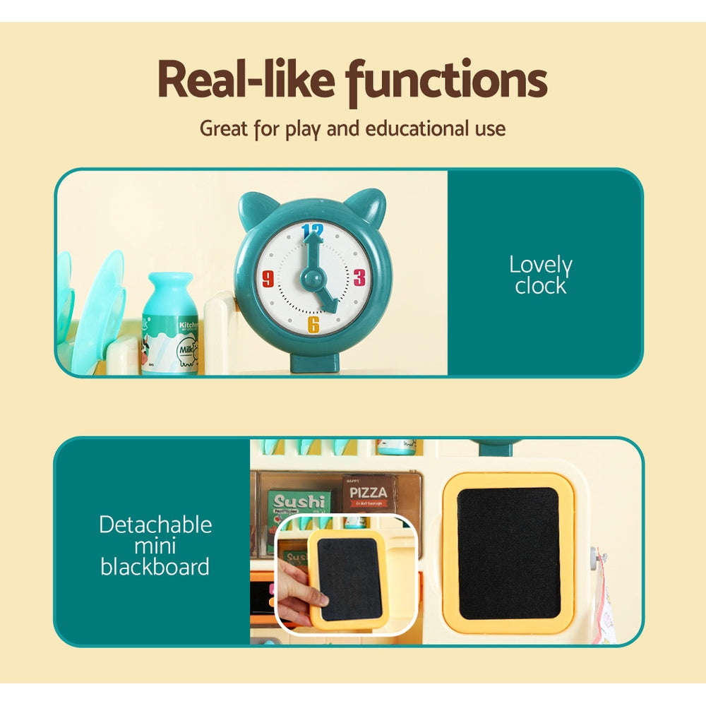 Marlook Kids Kitchen Pretend Play Set Cooking Sound Steam Light Function