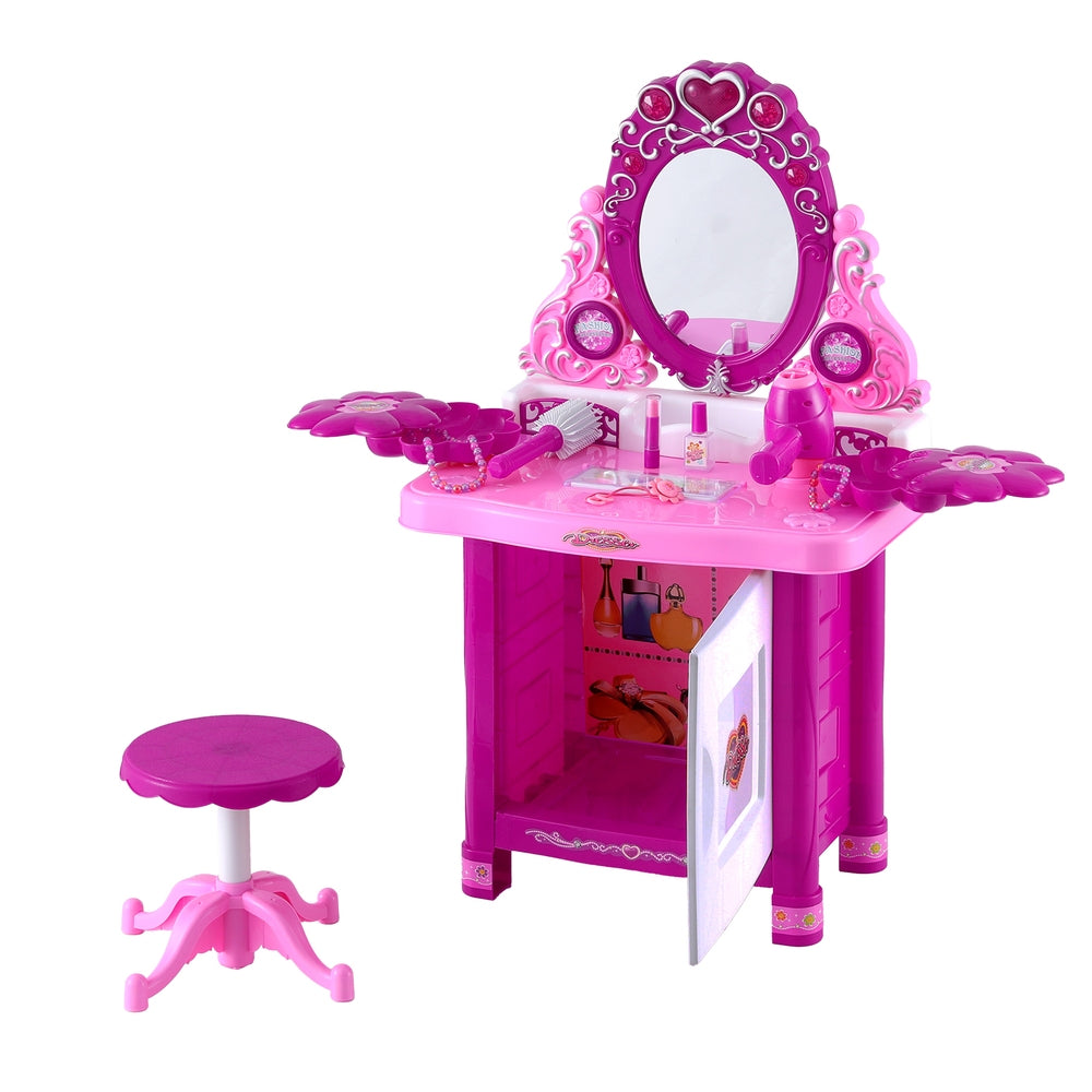 Marlook Kids Pretend Makeup Play Set Dressing Table Chair Girls Toys Children