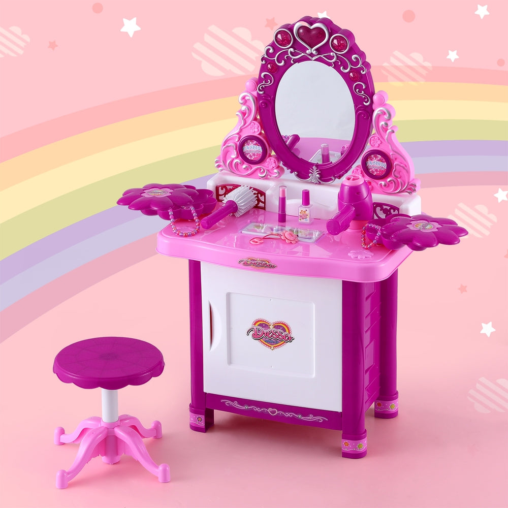 Marlook Kids Pretend Makeup Play Set Dressing Table Chair Girls Toys Children