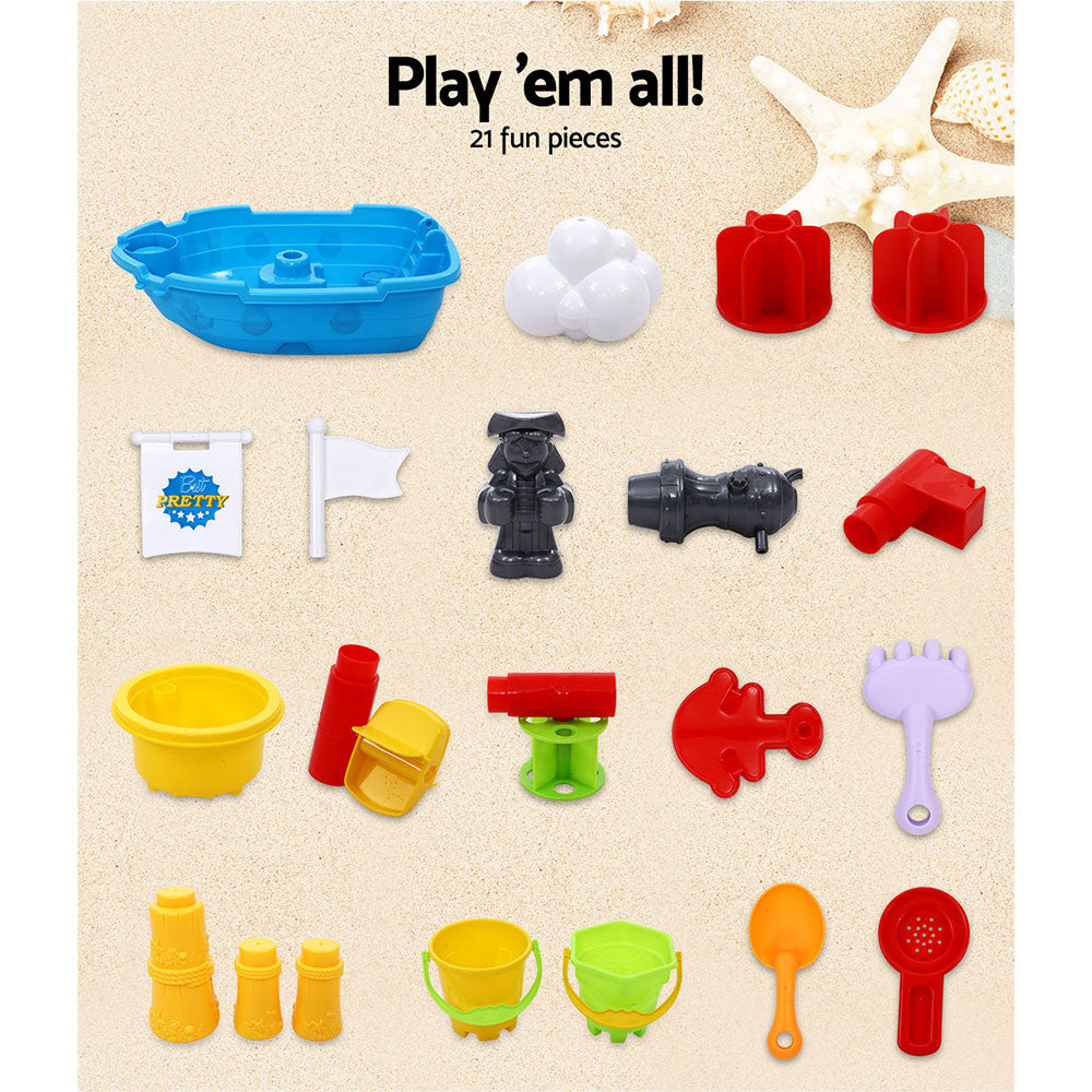 Marlook Kids Sandpit Pretend Play Set Outdoor Toys Water Table Activity Play Set