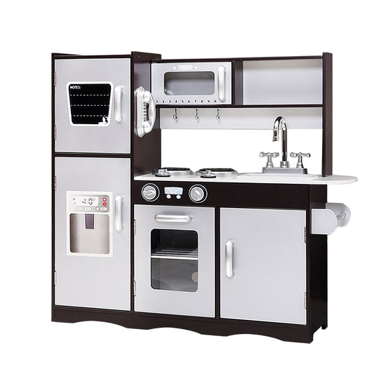 Marlook Kids Kitchen Play Set Wooden Pretend Toys Cooking Children Stove Fridge