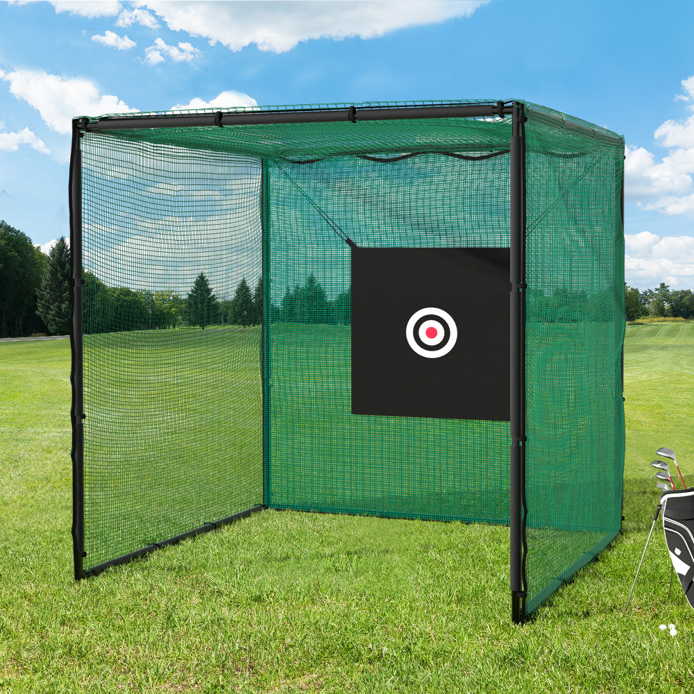 Marlook 3m Golf Practice Net Hitting Cage with Steel Frame Baseball Training