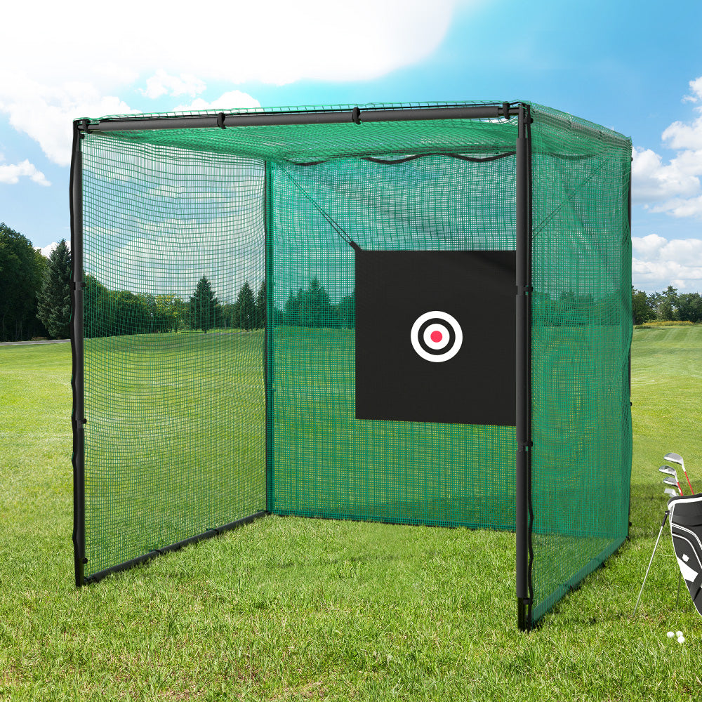 Marlook 3m Golf Practice Net Hitting Cage with Steel Frame Baseball Training