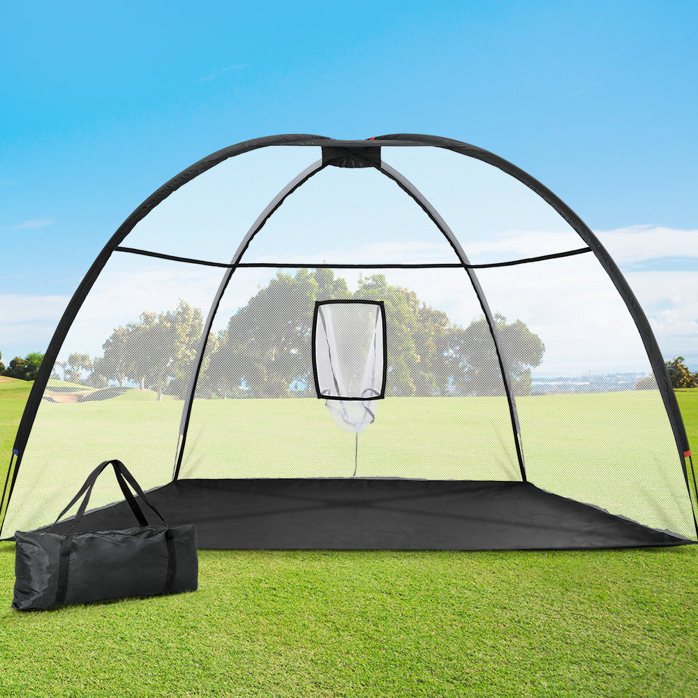 Marlook 3.5m Golf Practice Net Portable Training Aid Driving Target Tent Black