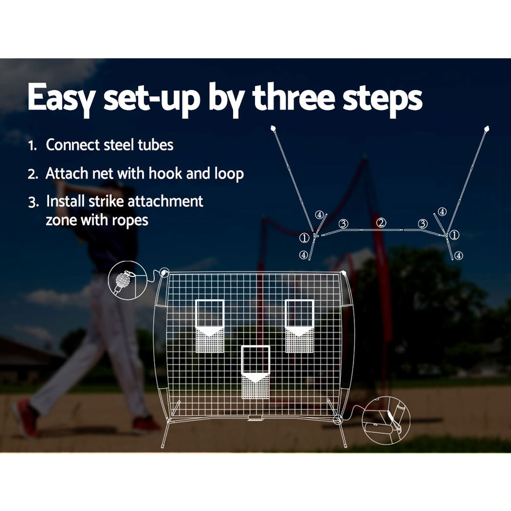 Marlook 1.8m Football Soccer Net Portable Goal Net Training 3 Target Zone