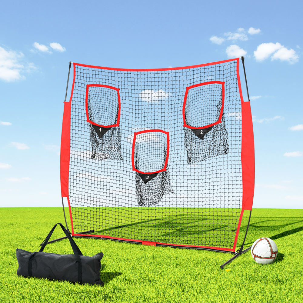 Marlook 1.8m Football Soccer Net Portable Goal Net Training 3 Target Zone