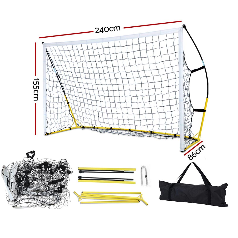 Marlook 2.4m Football Soccer Net Portable Goal Net Rebounder Sports Training