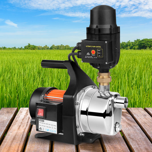 Marlook Garden Water Pump High Pressure 1500W Tank Rain Farm Irrigation House Black