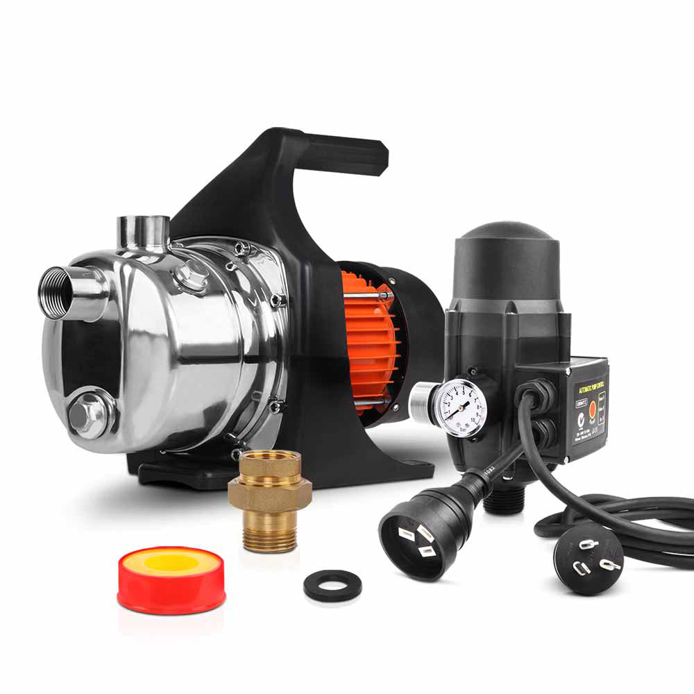 Marlook Garden Water Pump High Pressure 1500W Tank Rain Farm Irrigation House Black