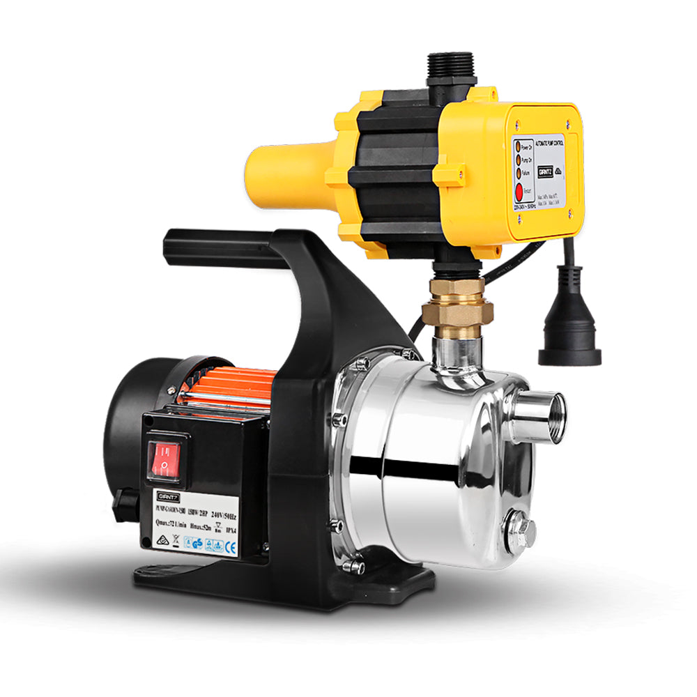 Marlook Garden Water Pump High Pressure 1500W Tank Rain Farm Irrigation House Yellow