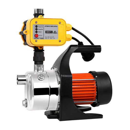 Marlook Garden Water Jet Pump High Pressure 800W Tank Rain Farm Irrigation Yellow