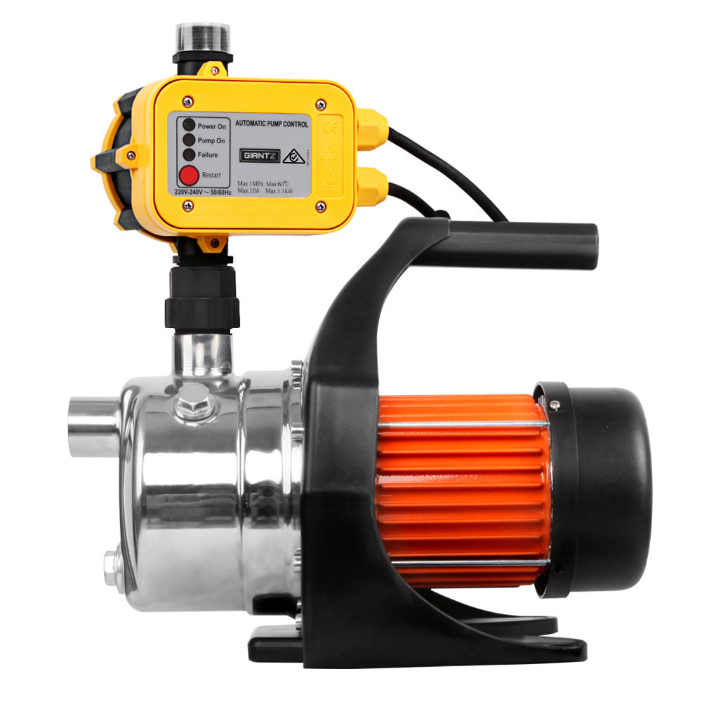 Marlook Garden Water Jet Pump High Pressure 800W Tank Rain Farm Irrigation Yellow